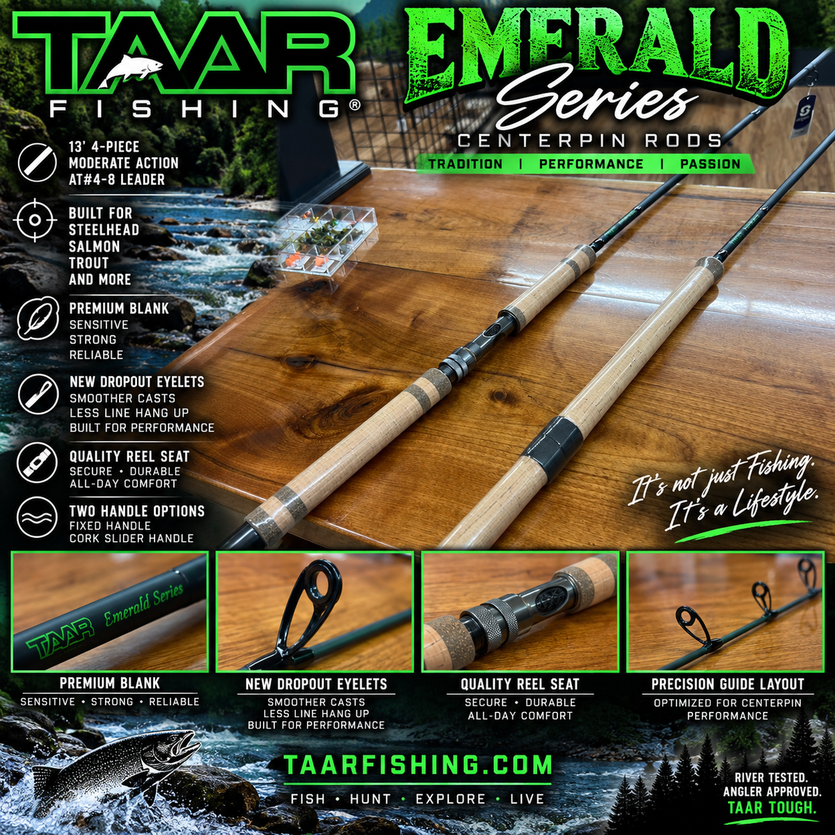 TAAR Emerald Series Float Rods