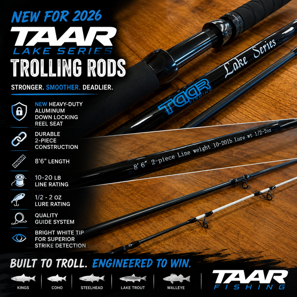 TAAR Lake Series Trolling Series Rod
